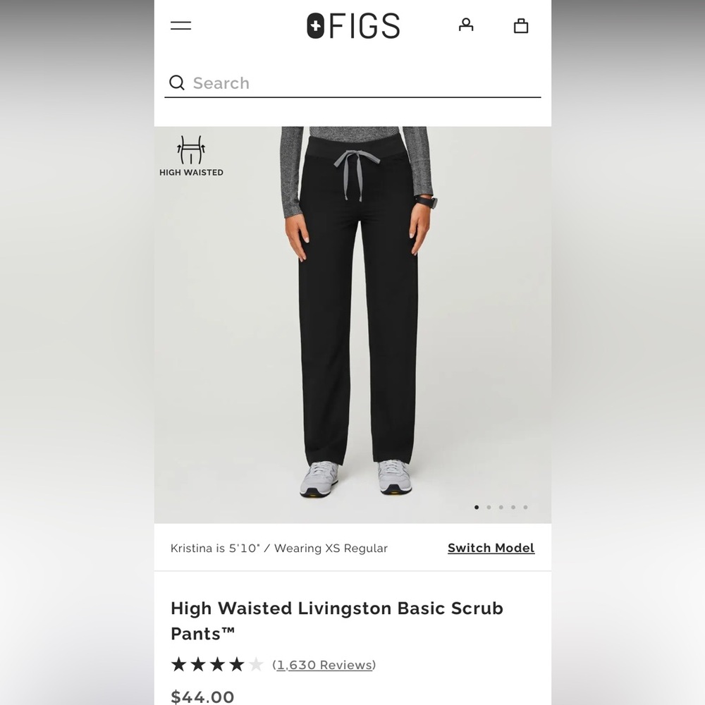 Figs high waisted Livingston black M